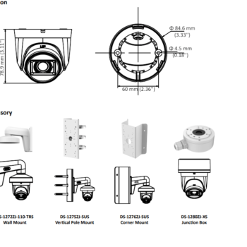 HIKVISION DS-2CE76H0T-ITPFS Ultra-HD IR CCTV Dome Camera, 5MP - Image 3