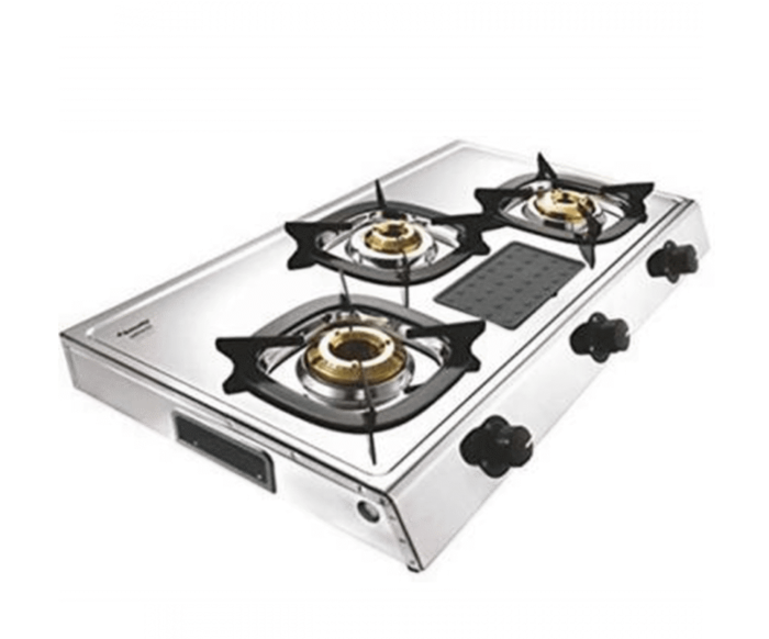 Butterfly Matchless 3 Burner Stainless Steel Manual Gas Stove (3 Burners)