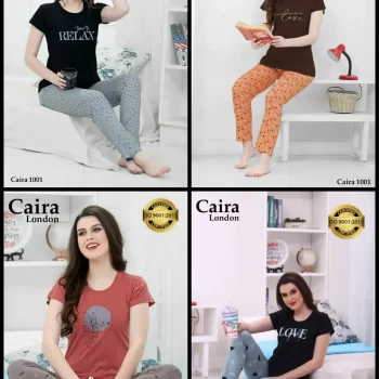 Women’s Premium Night Dress ( Pair of T Shirt and Payjama ) – 4 Sets Nighty