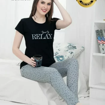 Women’s Premium Night Dress ( Pair of T Shirt and Payjama ) – 4 Sets Nighty - Image 3