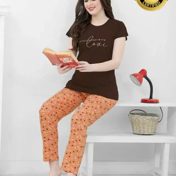 Women’s Premium Night Dress ( Pair of T Shirt and Payjama ) – 4 Sets Nighty - Image 4