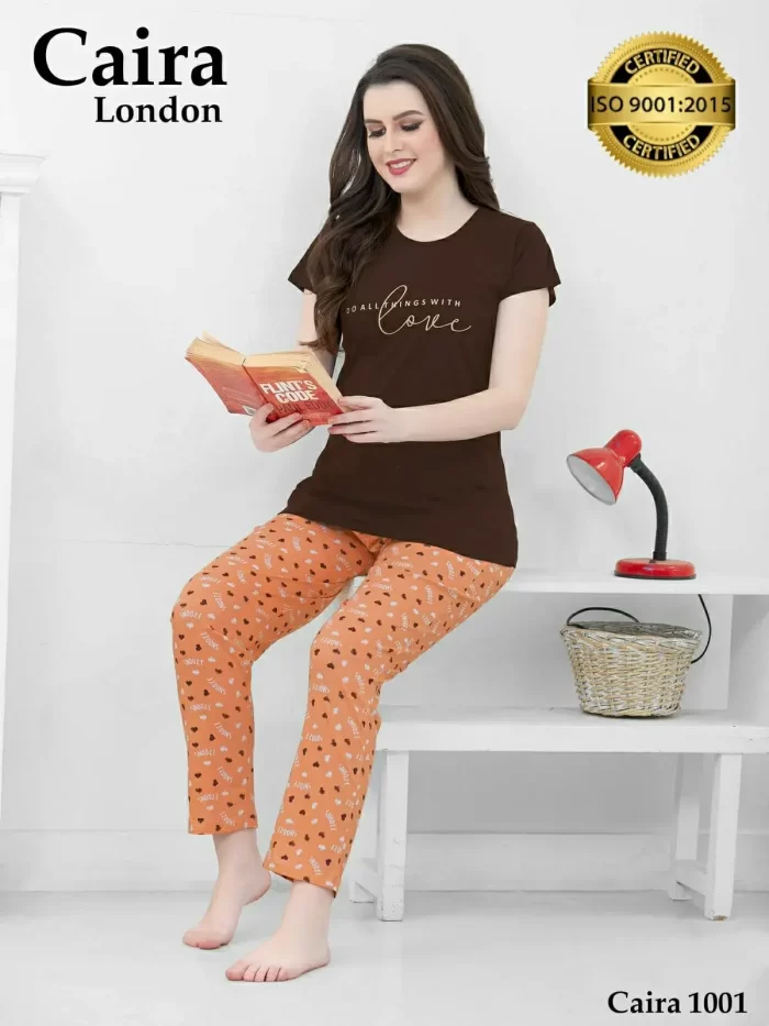 Women’s Premium Night Dress ( Pair of T Shirt and Payjama ) – 4 Sets Nighty - Image 4