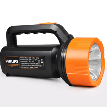 PHILIPS Blaze Neo Multi-Functional Rechargeable LED Torch with Emergency Light - Cool Day Light, Black