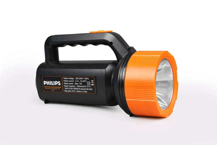 PHILIPS Blaze Neo Multi-Functional Rechargeable LED Torch with Emergency Light - Cool Day Light, Black