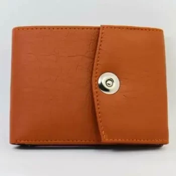 Tan Crunch Leather Wallet for Men Brown - With Indian Badge - Image 2