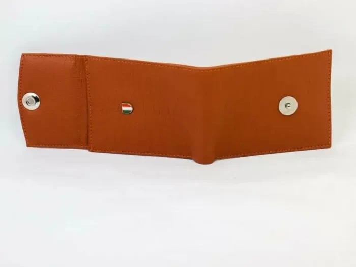 Tan Crunch Leather Wallet for Men Brown - With Indian Badge
