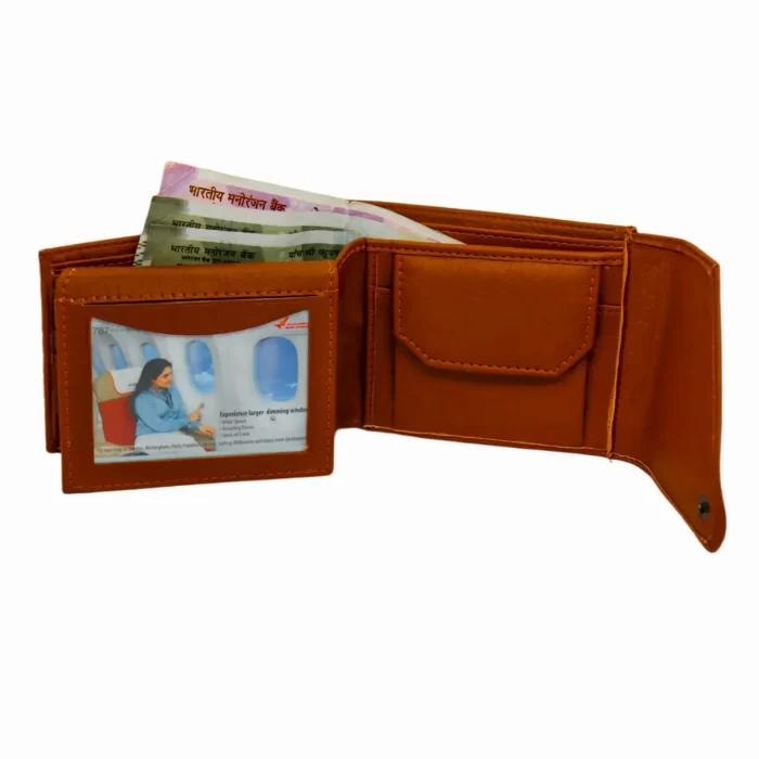 Leather Wallet for Men - Brown - Image 3