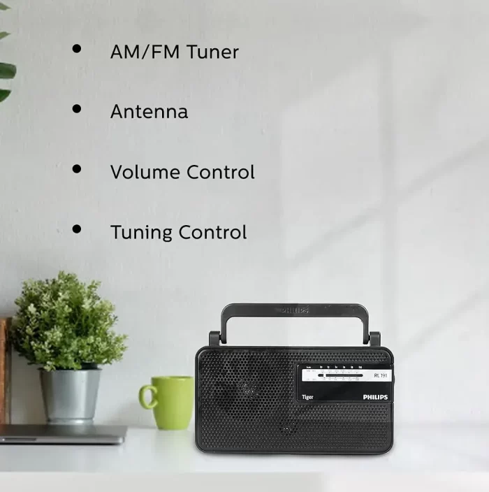 Philips Audio RL191/94 with MW/FM Bands 180mW RMS Sound output Radio with Battery And External 3V DC - Image 5