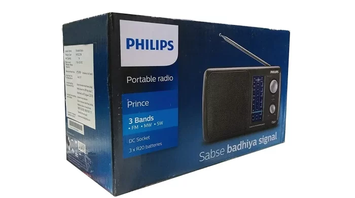 Philips DL225 Portable Radio MW/SW/FM, Black