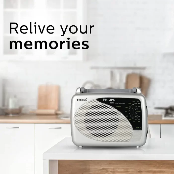 Philips Radio RL118/94 with MW/SW/FM Bands, 200mW RMS soundoutput,3-1 Power Source External Battery:2xR6 (3V DC), Mains: 230V AC/ 50 Hz, Built in Rechargeable Battery - Image 4