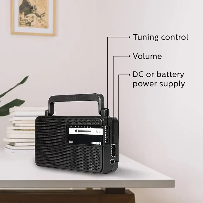 Philips Audio RL191/94 with MW/FM Bands 180mW RMS Sound output Radio with Battery And External 3V DC - Image 3