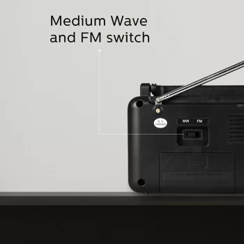 Philips Audio RL191/94 with MW/FM Bands 180mW RMS Sound output Radio with Battery And External 3V DC - Image 2