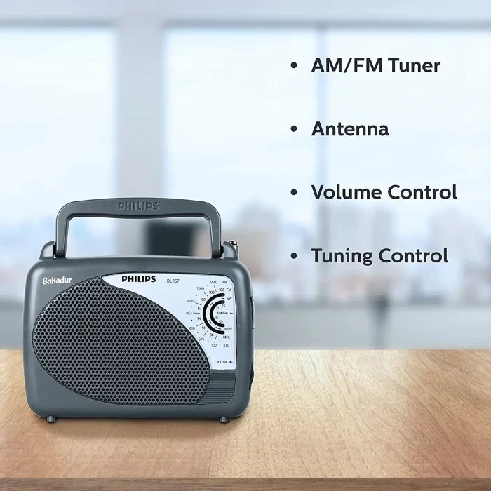 Philips Radio DL167/94 with MW/SW/FM Bands, 2xR20 (UM1),External 3V DC (Optional) - Image 5