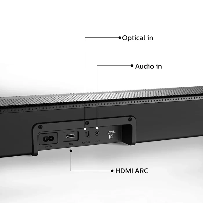 Philips Audio HTL4080/94 80w 5.0 Channel Wireless;HDMI soundbar Speaker,Black - Image 4