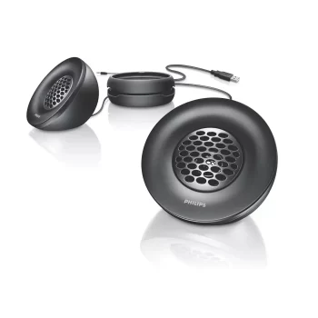 PHILIPS SPA3250 Portable Laptop/Desktop Speaker  (Black, 2.0 Channel)