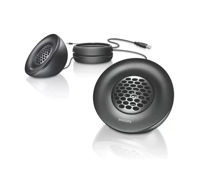 PHILIPS SPA3250 Portable Laptop/Desktop Speaker  (Black, 2.0 Channel)
