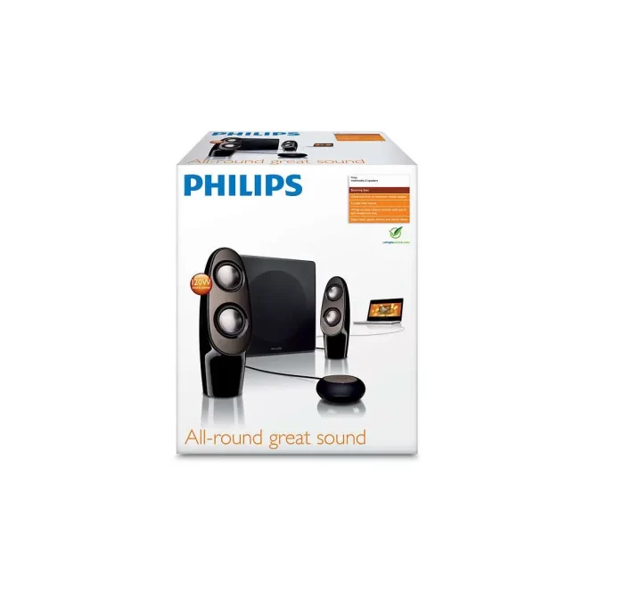 PHILIPS SPA7360 Portable Laptop/Desktop Speaker  (Black, 2.1 Channel) - Image 4