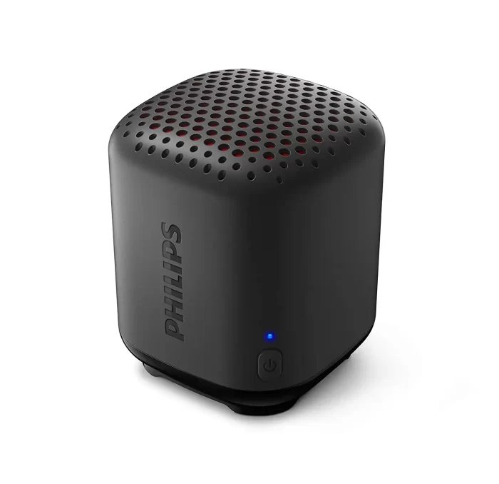 Philips Audio TAS1505 Portable Wireless Bluetooth Speaker with Anti-Slip Design, IPX7 Water Proof, 8H Playtime & Carrying Strap (Black)
