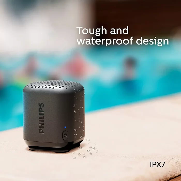 Philips Audio TAS1505 Portable Wireless Bluetooth Speaker with Anti-Slip Design, IPX7 Water Proof, 8H Playtime & Carrying Strap (Black) - Image 5