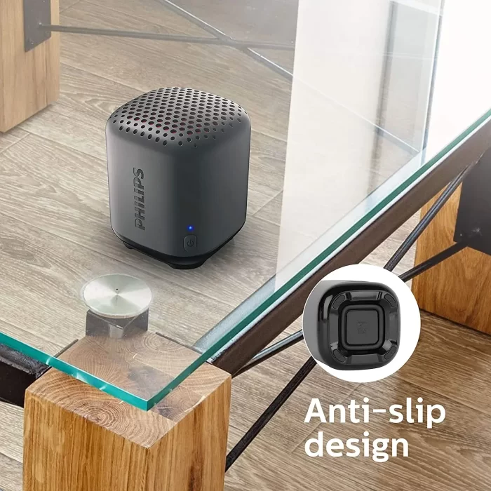 Philips Audio TAS1505 Portable Wireless Bluetooth Speaker with Anti-Slip Design, IPX7 Water Proof, 8H Playtime & Carrying Strap (Black) - Image 4