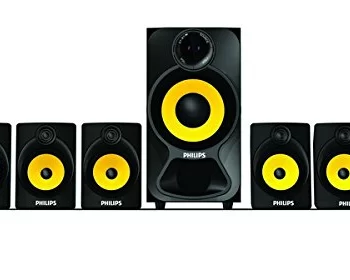Philips Audios Heart Beat SPA-3800B 5.1 Channel Home Theater System (Black/Yellow)