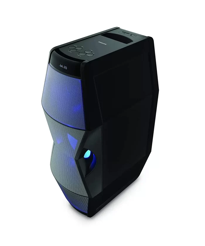 Philips Audio MMS2200B 2.1 Channel 100W Portable Bluetooth Party Speaker with Integrated Subwoofer & LED Light (Black)