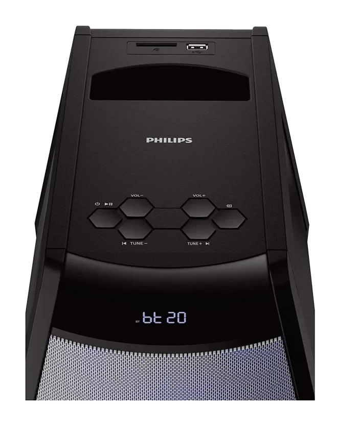 Philips Audio MMS2200B 2.1 Channel 100W Portable Bluetooth Party Speaker with Integrated Subwoofer & LED Light (Black) - Image 2