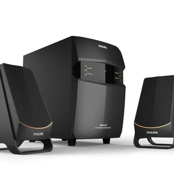 PHILIPS Audio MMS2550B/94 25 Watt Wireless Bluetooth Multimedia Speaker (Black)