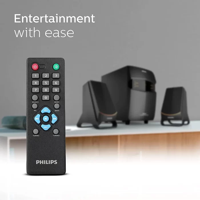 PHILIPS Audio MMS2550B/94 25 Watt Wireless Bluetooth Multimedia Speaker (Black) - Image 2