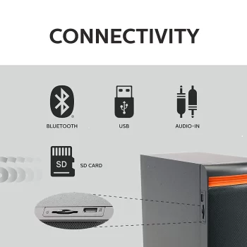 Philips Audio SPA8140B/94 40 W 4.1 Channel Wireless, Usb, Bluetooth Multimedia Speaker System, Black - Image 3