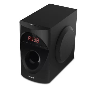 Philips Audio in-SPA 5190B/94 5.1 Channel 90W Multimedia Bluetooth Speaker System with 5x10W Satellite Speakers, LED Display, 40W Subwoofer & Multi-Connectivity Options (Black) - Image 6