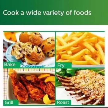 PHILIPS Air Fryer - India’s No.1 Air Fryer Brand, With Rapid Air Technology, Uses up to 90% less fat, 1425W, 4.1 Liter, (Grey) (HD9216/43) - Image 3