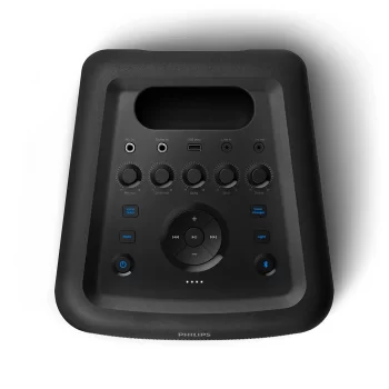 Philips Audio TAX3206 80 W Bluetooth Party Speaker with 14 Hours Play Time, Karaoke Features, Guitar and Mic Input, Party Lights and Carry Handle, Black - Image 2