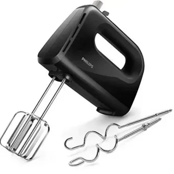 Philips HR3705/10 300 Watt Lightweight Hand Mixer, Blender with 5 speed control settings, stainless steel accessories and 2 years warranty