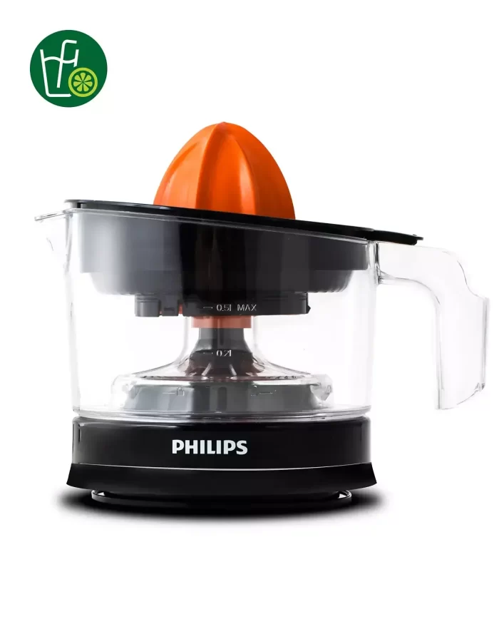 PHILIPS Citrus Press Juicer HR2777/00, Black & Transparent, Medium