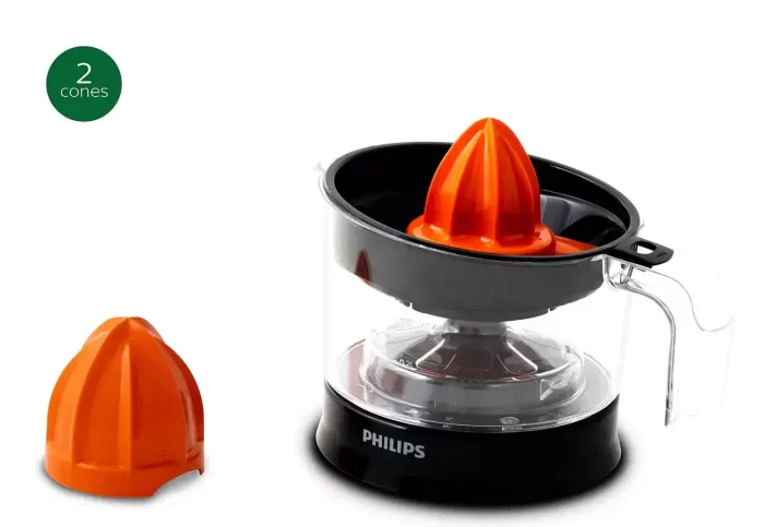 PHILIPS Citrus Press Juicer HR2777/00, Black & Transparent, Medium - Image 3