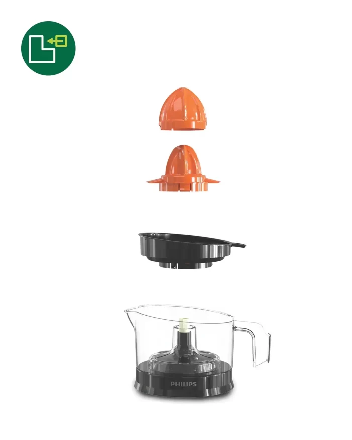 PHILIPS Citrus Press Juicer HR2788/00, Black & Transparent, Medium - Image 5