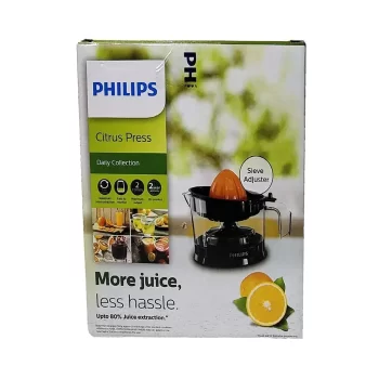PHILIPS Citrus Press Juicer HR2788/00, Black & Transparent, Medium