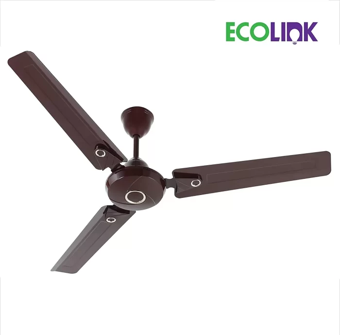EcoLink Cosmo High Speed Decorative Ceiling Fan - 1200MM (Brown) From The House Of Philips Lighting Standard- Pack of 1
