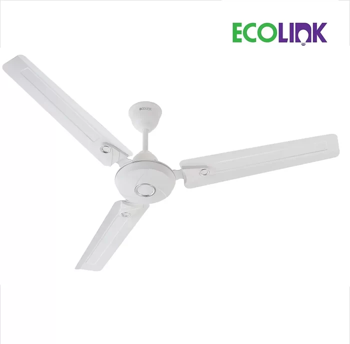 EcoLink Cosmo High Speed Decorative Ceiling Fan - 1200MM (White) From The House Of Philips Lighting Standard- Pack of 1