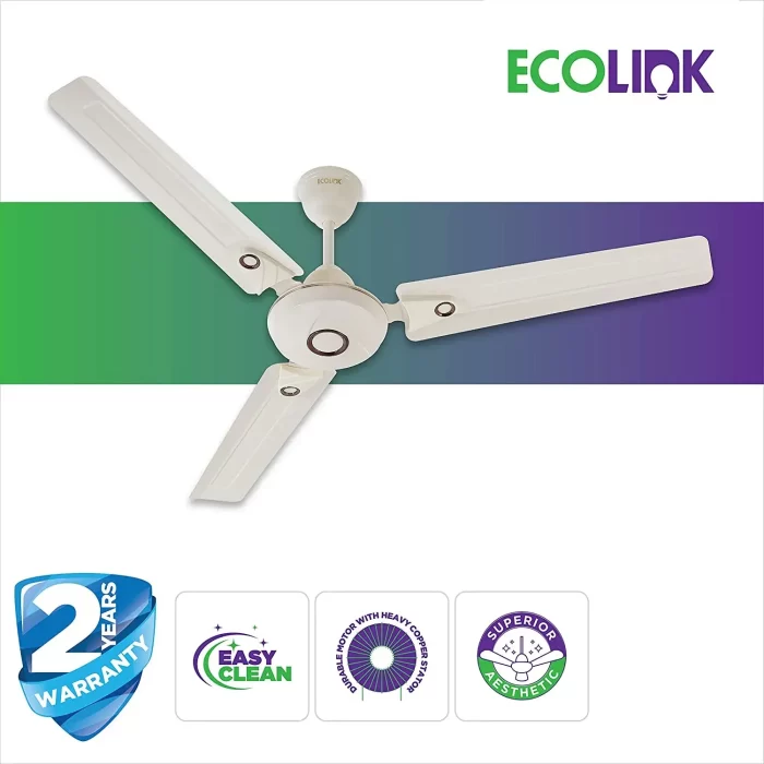 EcoLink Cosmo High Speed Decorative Ceiling Fan - 1200MM (Rose Gold) From The House Of Philips Lighting Standard- Pack of 1 - Image 3