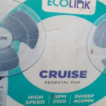 Ecolink Cruise Pedestal Fan - 400MM (Grey) From The House Of Philips Lighting - Image 2