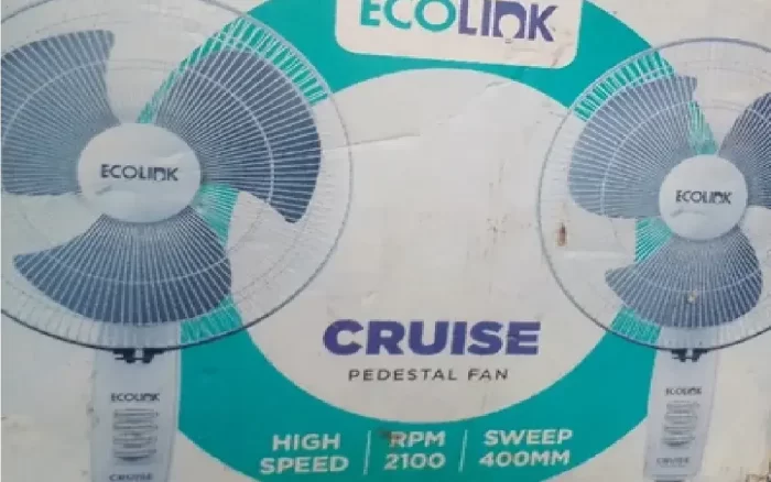 Ecolink Cruise Pedestal Fan - 400MM (Grey) From The House Of Philips Lighting - Image 2