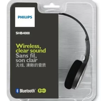 Philips SHB4000/00 On-Ear Bluetooth Stereo Headset (Black) - Image 2
