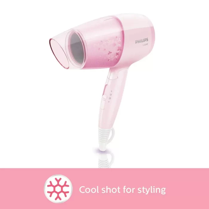 Philips Hair Dryer BHC017/00 Thermoprotect 1200 Watts with Air Concentrator + Diffuser Attachment - Pink - Image 4