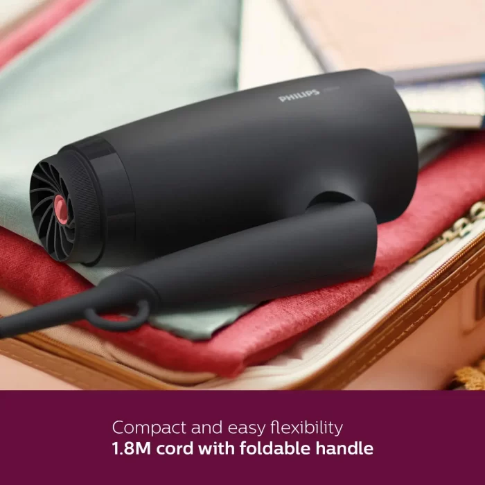 Philips Professional Hair Dryer BHD356/10 2100 Watts Thermoprotect Air Flower Advanced Ionic Care 6 Heat & Speed Settings-Black - Image 2