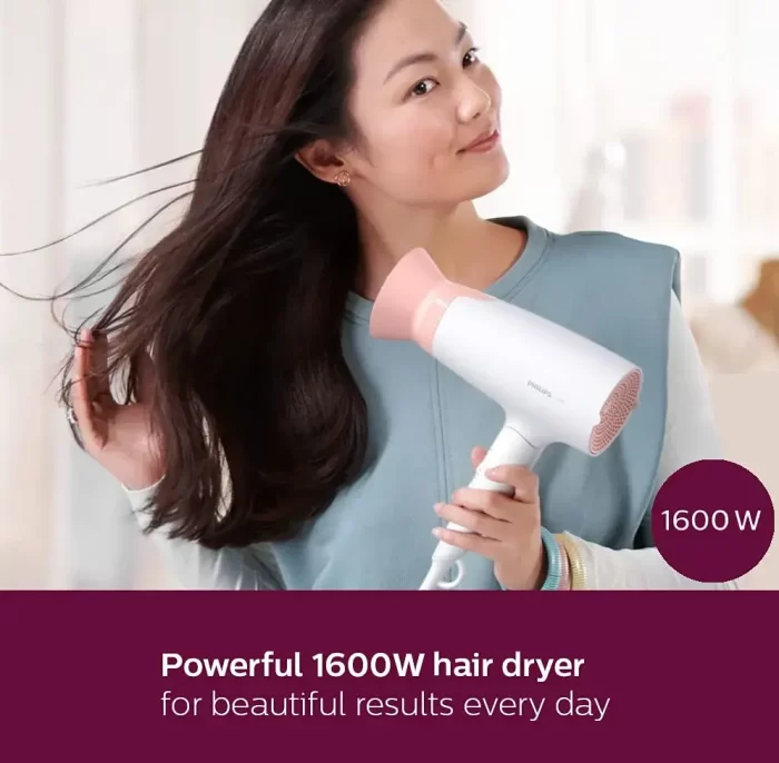 PHILIPS Hair Dryer BHD308/30 1600Watts Thermoprotect AirFlower, 3 Heat & Speed Settings for quick drying, Multicolor - Image 2