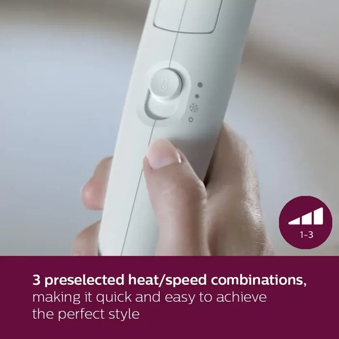PHILIPS Hair Dryer BHD308/30 1600Watts Thermoprotect AirFlower, 3 Heat & Speed Settings for quick drying, Multicolor - Image 3