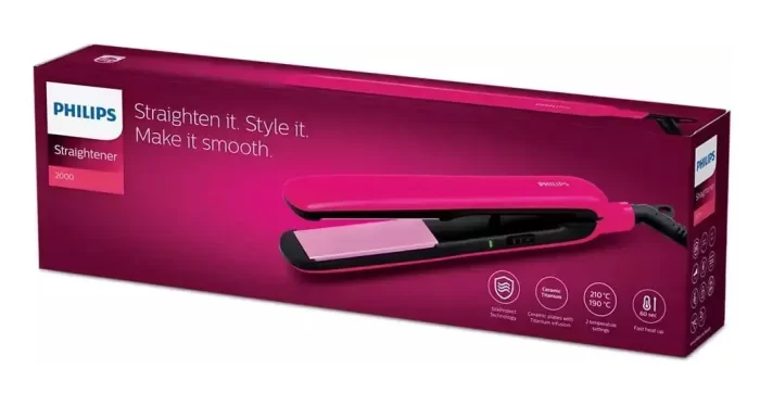 PHILIPS BHS393/00 Hair Straightener with SilkProtect Technology - Pink