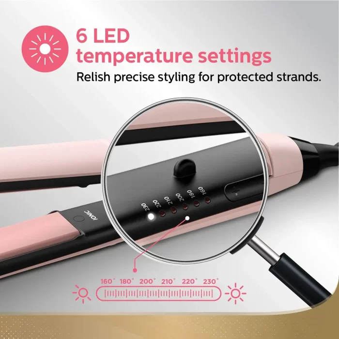 PHILIPS BHS378/10 Kerashine Hair Straightener (Pink) - Image 2